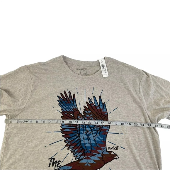 New Womens Ariat The Spirit Of Freedom Graphic T-Shirt Sz L Relaxed NWT - Picture 7 of 9